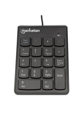 Manhattan Numeric Wired Keypad USB Wired 18 Full-Size Keys - Black - pzsku/Z9A718CB23B040F6D9854Z/45/1748090622/8967556a-e852-4ba6-9b98-3dbe1a4521ee