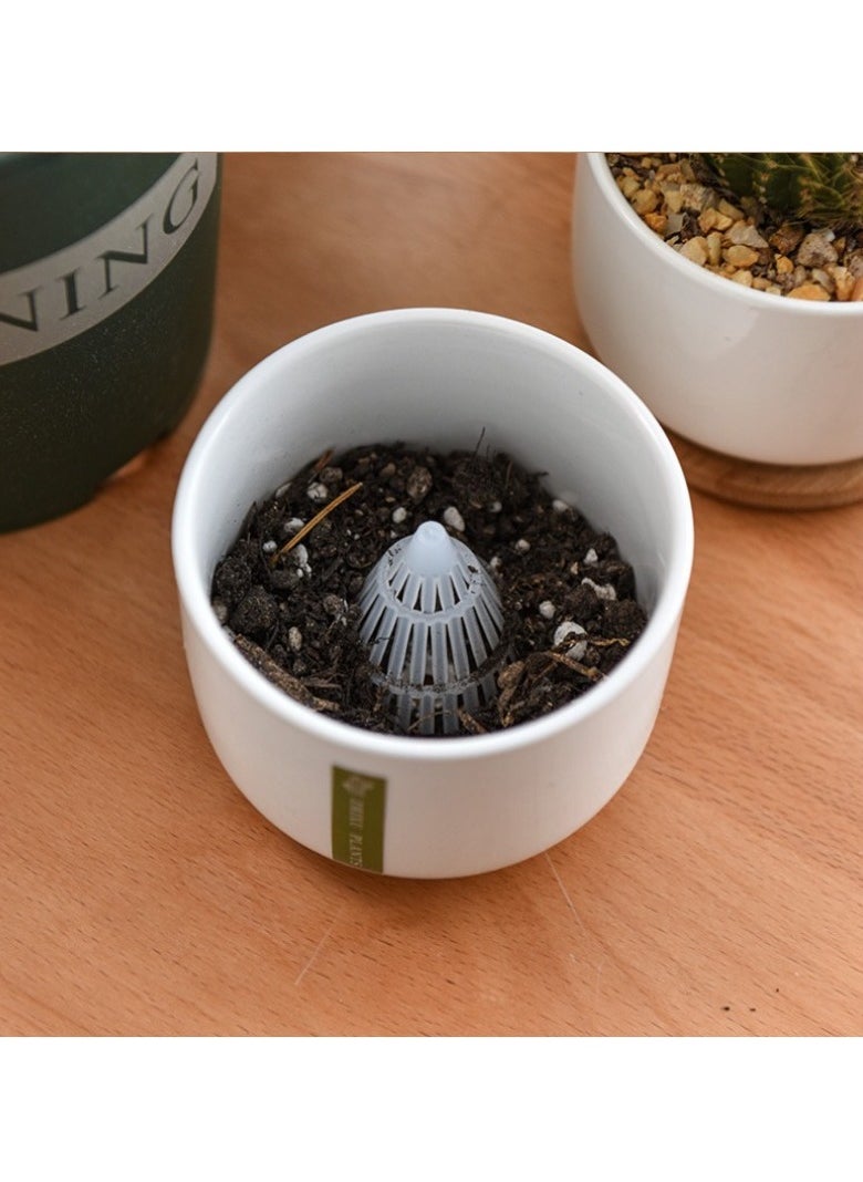 Generic - 10 Pcs Upgraded Cone Flower Pot Hole Mesh Pad, Plastic Flower Pot Hole Mesh Pad Plants Bottom Grid Drainage Screen for Prevent Soil Loss Breathable Gasket-drainage Netting for Bonsai - Image 1