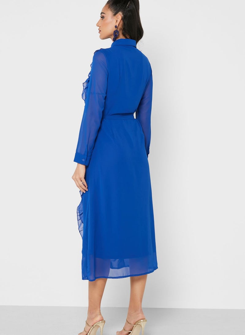 Khizana Ruffled Chiffon Dress  - Image 2