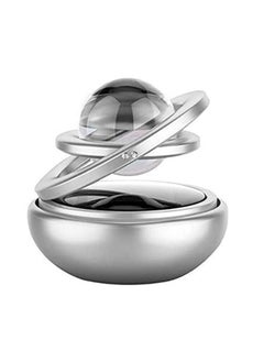 إيه تي إم معطر هواء للسيارة يعمل بالطاقة الشمسية بتصميم دوار - فضي  - Image 1