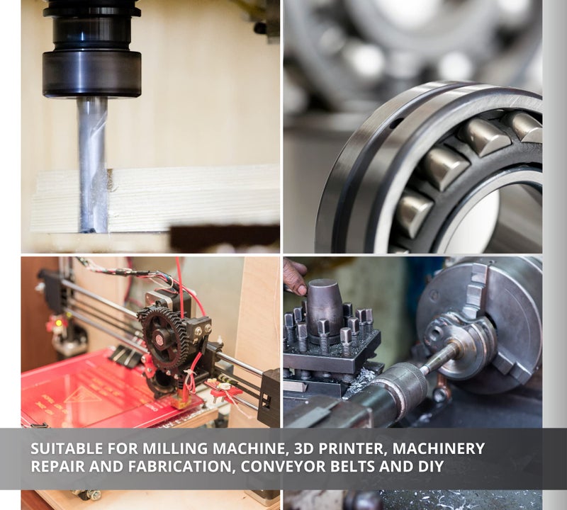 DOJA Barcelona (PACK 2) Industrial | 2 Bearing Units with Support 6208 2RS C3 Ball Bearings for Shaft (40 mm) High Quality | Bearing with Supports for: Milling Machine, 3D Printer, DIY - Image 5