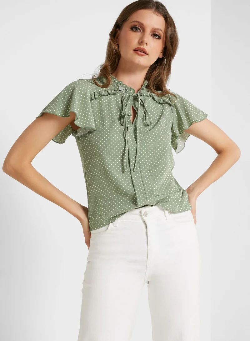 ELLA Frill Neck Top