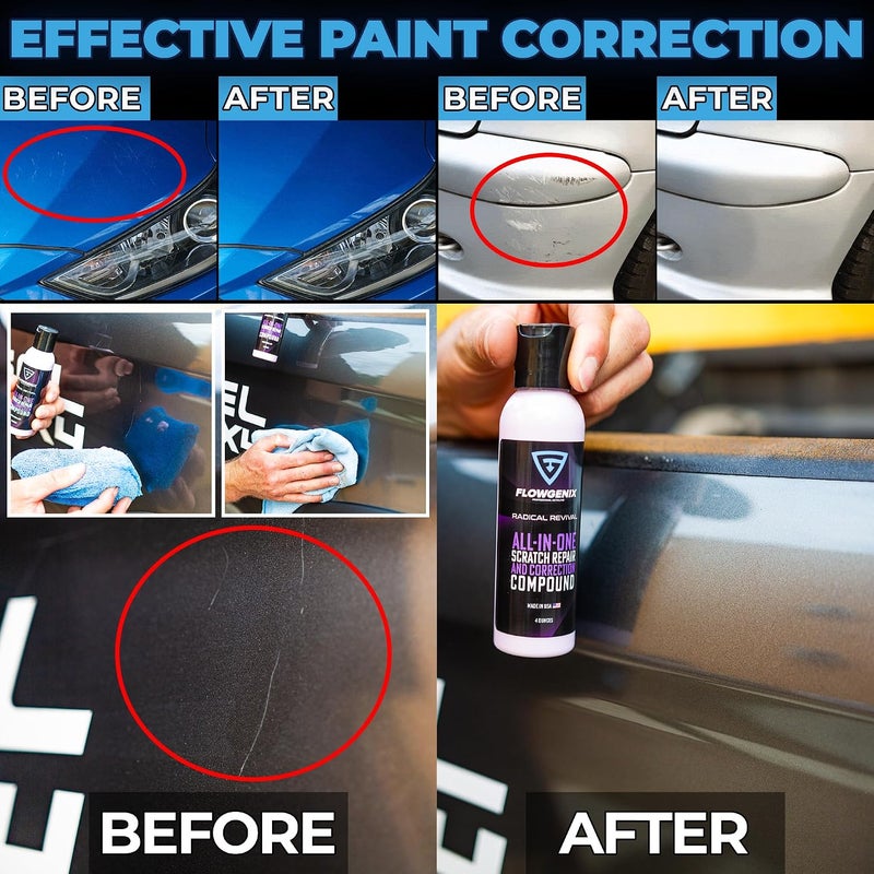 Flowgenix Instant Scratch Repair - All-in-One Scratch Repair and Correction Compound (4 oz.) - Includes 2 Microfiber Towels - Image 2