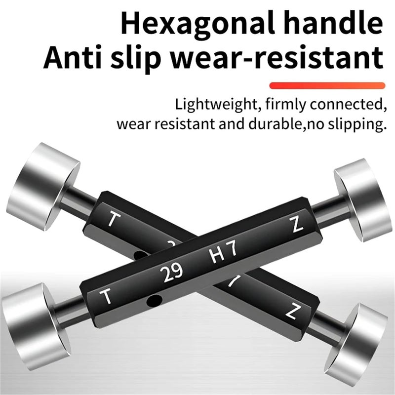 Glossy Gauge H7 Smooth Gauge Go no go Gauge Measuring Inner Diameter Gauge 2-60mm Fine Pitch Gap Test Tool(58mm-7H) - Image 5