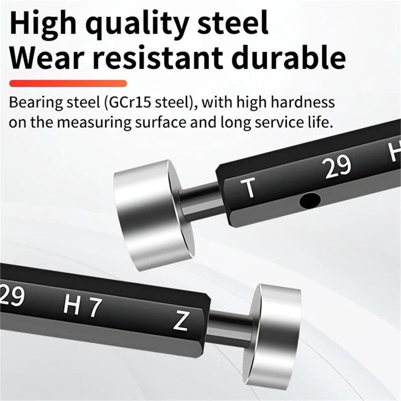 Glossy Gauge H7 Smooth Gauge Go no go Gauge Measuring Inner Diameter Gauge 2-60mm Fine Pitch Gap Test Tool(58mm-7H) - Image 2