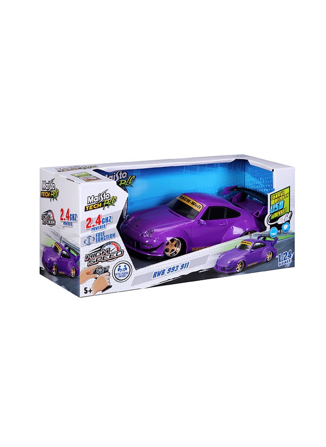 1:24 Premium Porsche Rwb 993 911 Liquid Purple RC Remote Control Vehicle 2.4Ghz USB Gift for Kids Girls & Boys Electric Powered High Speed Vehicle for All Ages - pzsku/Z9A71AE86D80733C5500AZ/45/_/1704991609/cff02d2b-d511-4bf0-b9ad-e21b6a8c0dd1