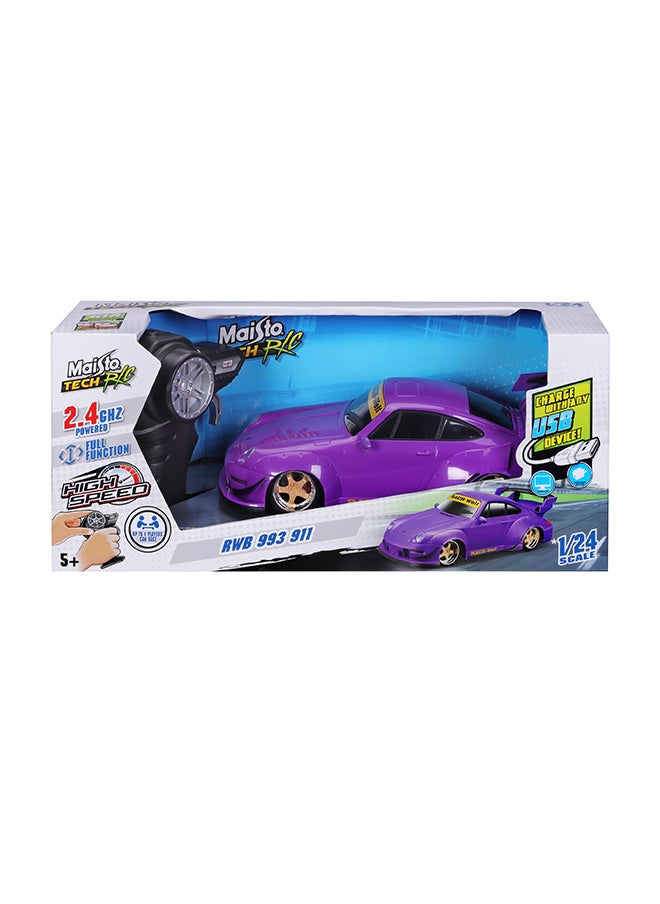 1:24 Premium Porsche Rwb 993 911 Liquid Purple RC Remote Control Vehicle 2.4Ghz USB Gift for Kids Girls & Boys Electric Powered High Speed Vehicle for All Ages - pzsku/Z9A71AE86D80733C5500AZ/45/_/1704991611/fadc9e88-03a8-4cc1-b68d-072e1ce732f5