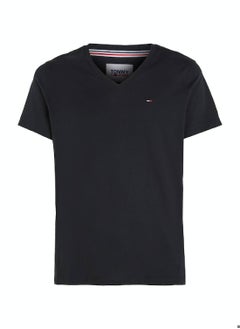 TOMMY HILFIGER Men's V-Neck T-Shirt, Black  - Image 2