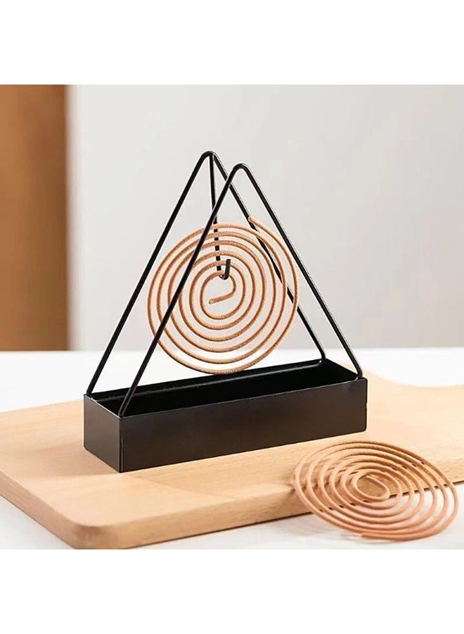 Iron Mosquito Coil Holder & Incense Burner Frame Incense Holders Coil Modern Repellent Incense Rack For Household Bedroom Patio
