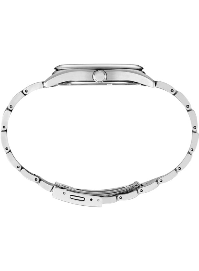 Seiko ساعة كوارتز أنالوج للرجال بسوار ستانلس ستيل SUR523P1، مينا وردي، سوار - Image 2