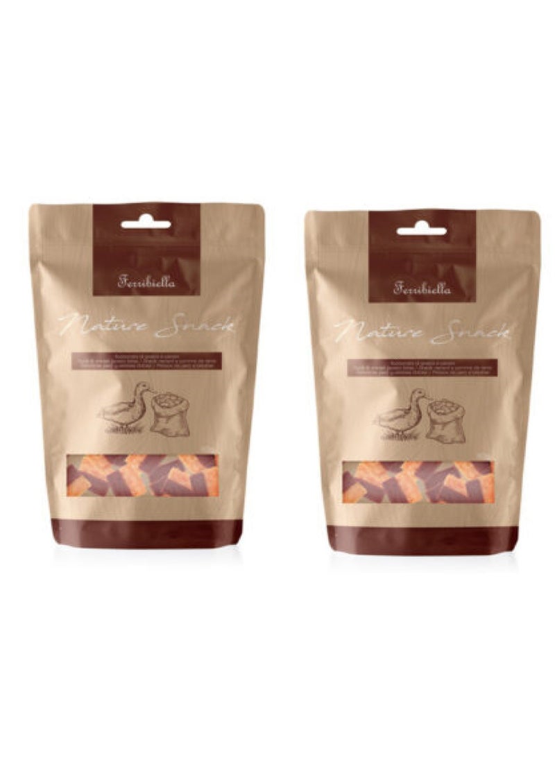 Ferribiella Duck and Sweet Potato Bites Dog Treats (80g) - 2 Pack  - Image 1
