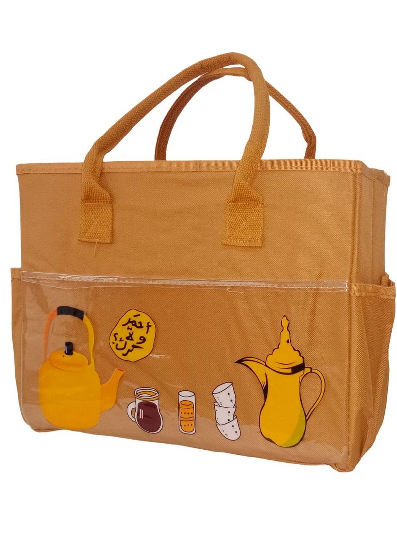 MXM Picnic Storage Tote Bag, Multi-Compartment Design, Lightweight Portable Durable Reusable Tote for Food Storage, Outdoor Activities, Trips, and Picnics  - Image 1