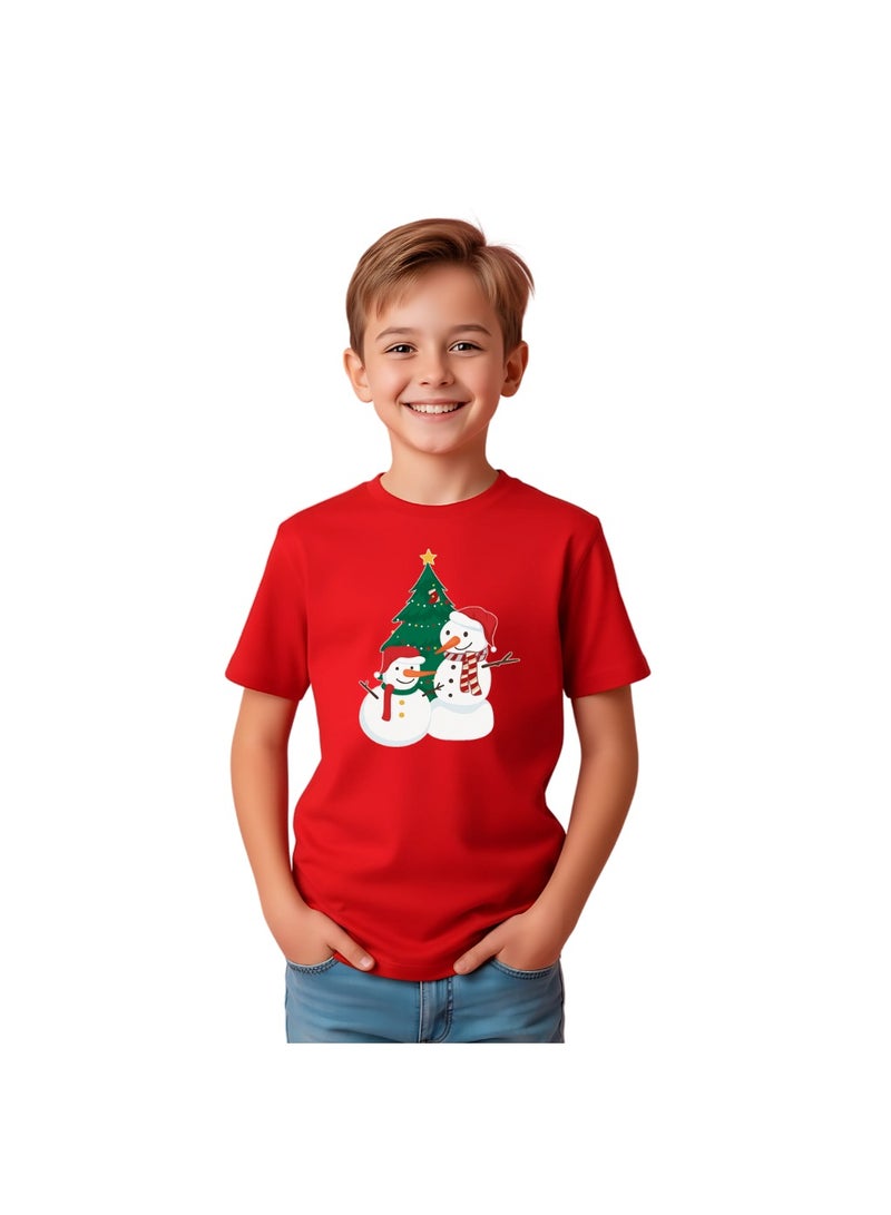 برينت شوب فور مي تي شيرت عيد ميلاد سعيد للأطفال - تي شيرت قطني بأكمام قصيرة للجنسين ورقبة دائرية - ملابس للعطلات للأولاد والبنات - تي شيرت ناعم ومريح للحفلات - Image 1