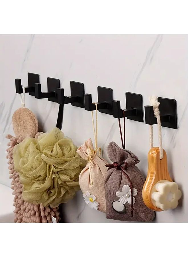 1pc Black Self Adhesive Wall Hooks No Drill Space Saving for Bathroom Kitchen - Image 5