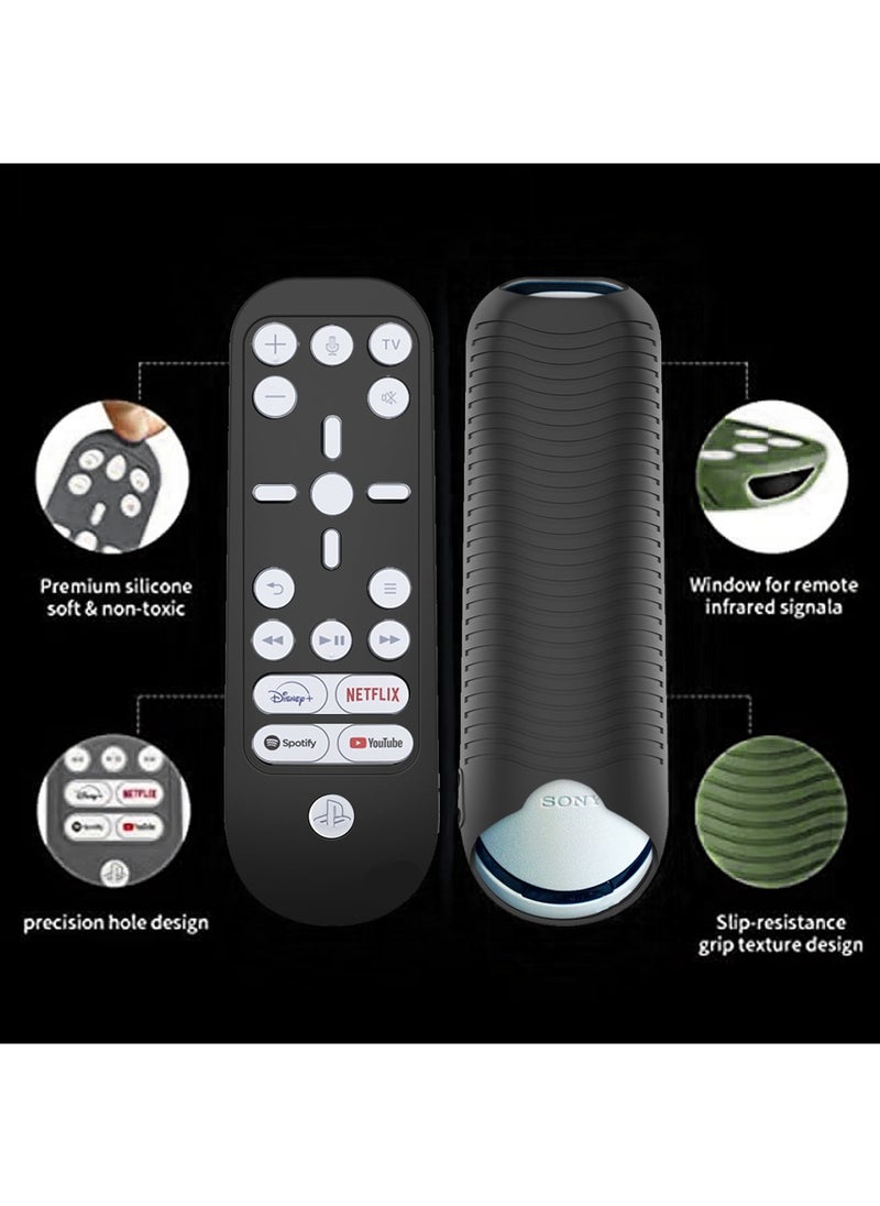X-level Silicone Protective Remote Case for Sony PS5 PlayStation 5 Media Remote Cover, Ergonomic Design Protector Skin for PS5 Remote Control, Anti-slip, Anti-dust Shock Absorption Washable (Black)  - Image 2