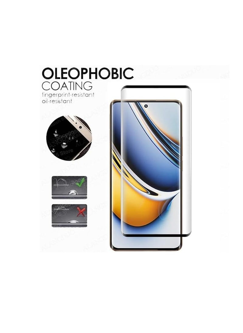 Generic - Screen Protector for OPPO Realme 11 Pro Plus Tempered Glass Protector Full Glue Edge to Edge 9H Hardness Anti Fingerprint 3D Curved Scratch Resistance Glass for Realme 11 Pro Plus - Image 1