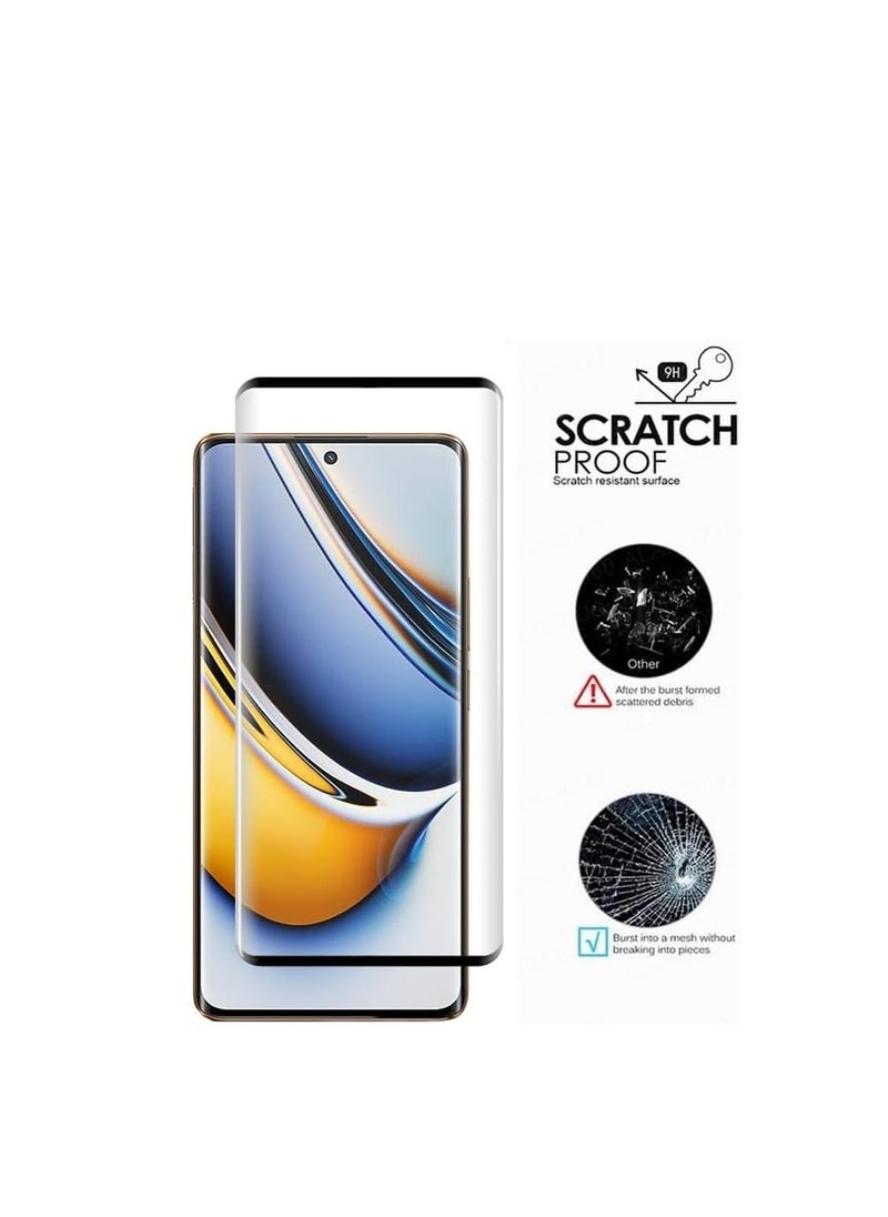 Generic - Screen Protector for OPPO Realme 11 Pro Plus Tempered Glass Protector Full Glue Edge to Edge 9H Hardness Anti Fingerprint 3D Curved Scratch Resistance Glass for Realme 11 Pro Plus - Image 1