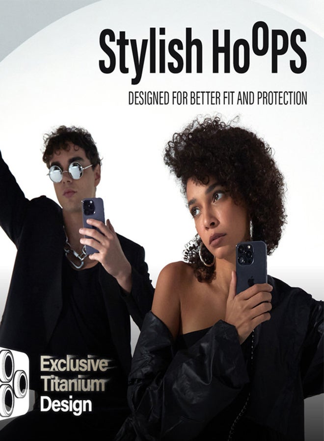 بانزرجلاس واقي عدسة الكاميرا بانزر جلاس هوبز لهاتف آيفون 15 برو و 15 برو ماكس باللون الأزرق التيتانيومي - Image 4