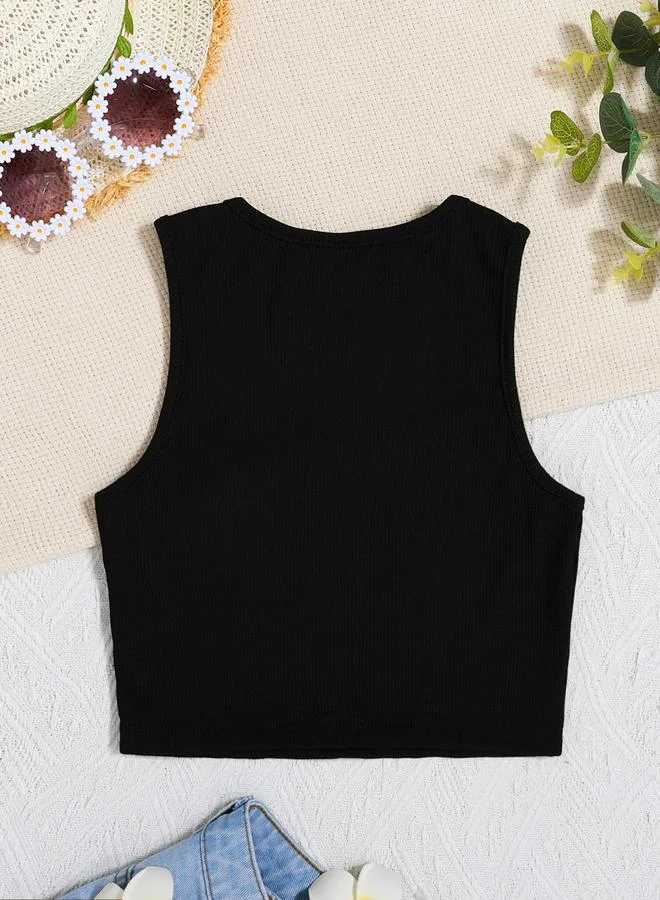 Take Two Girl Graphic Print Round Neck Tank