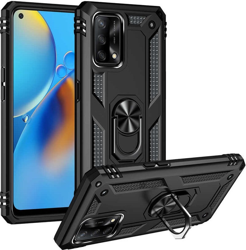 FUJİMAX FUJIMAX Oppo A74 4g Case Ring Phone Case with Armor Feature Special for Horizontal and Vertical Use  - Image 1