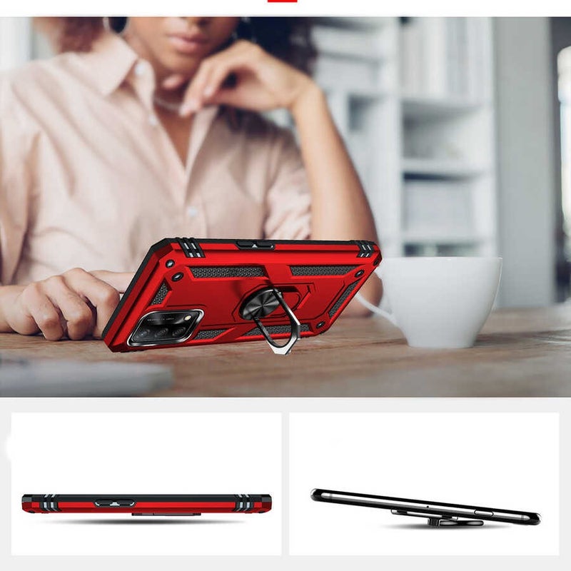 FUJİMAX FUJIMAX Oppo A74 4g Case Ring Phone Case with Armor Feature Special for Horizontal and Vertical Use  - Image 3