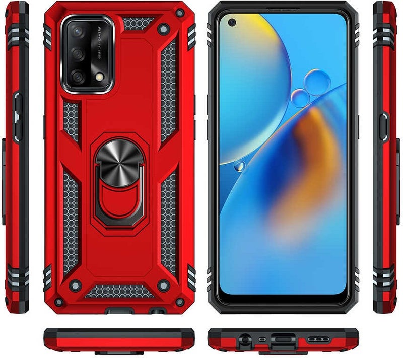 FUJİMAX FUJIMAX Oppo A74 4g Case Ring Phone Case with Armor Feature Special for Horizontal and Vertical Use  - Image 2