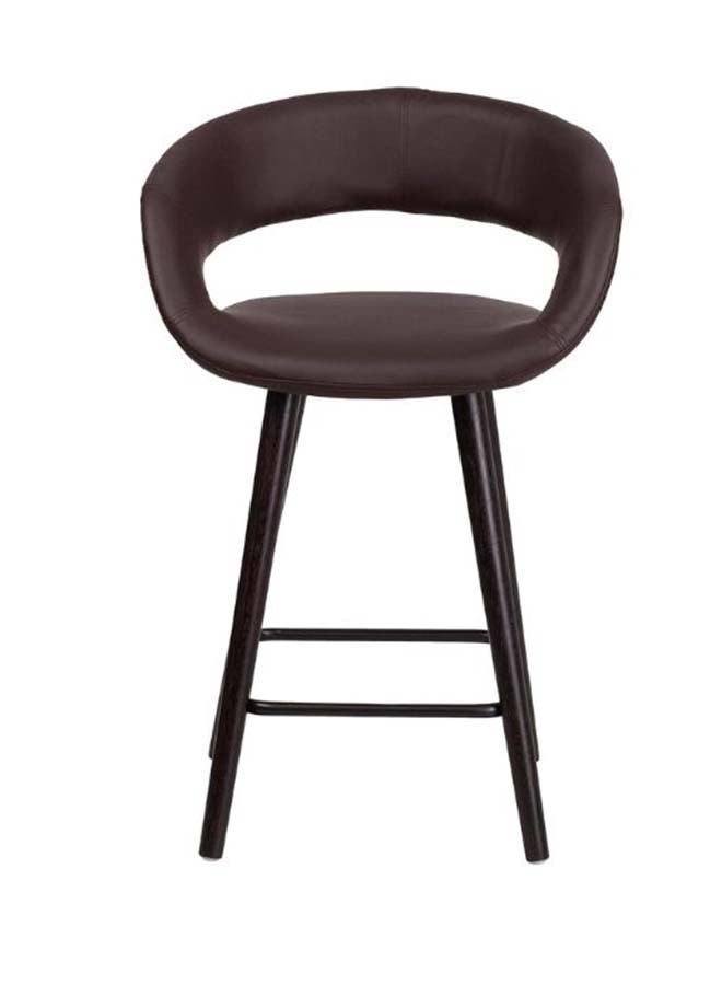 وبليك كرسي بار  فاخر مريح بني من الجلد المعاصر - Image 1