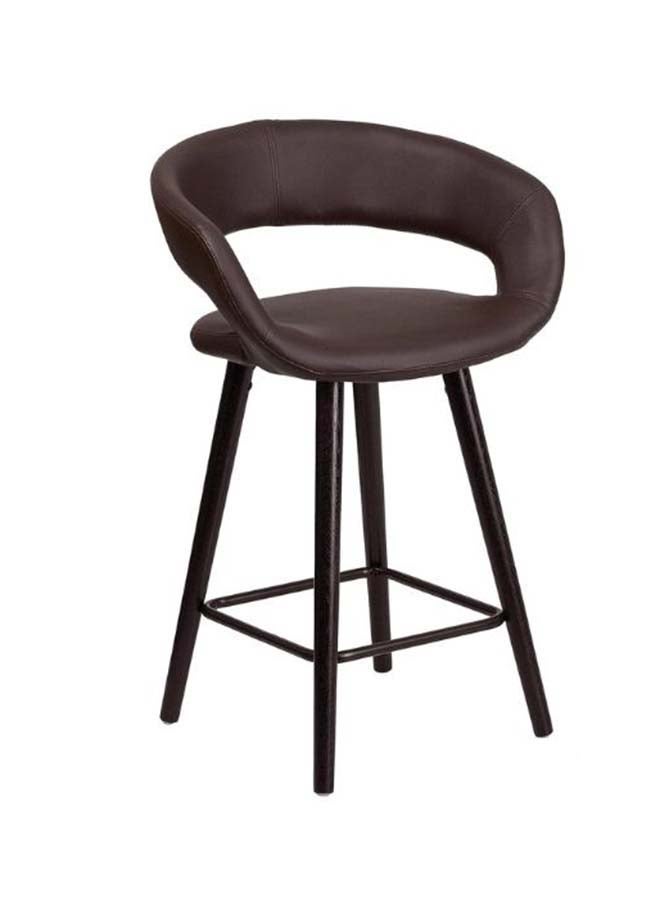 وبليك كرسي بار  فاخر مريح بني من الجلد المعاصر - Image 4