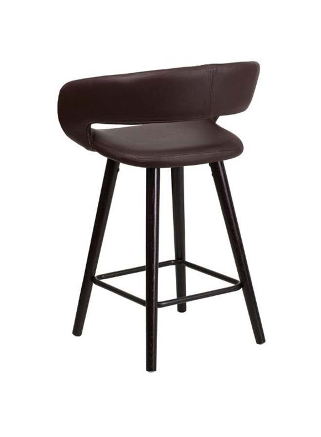 وبليك كرسي بار  فاخر مريح بني من الجلد المعاصر - Image 2