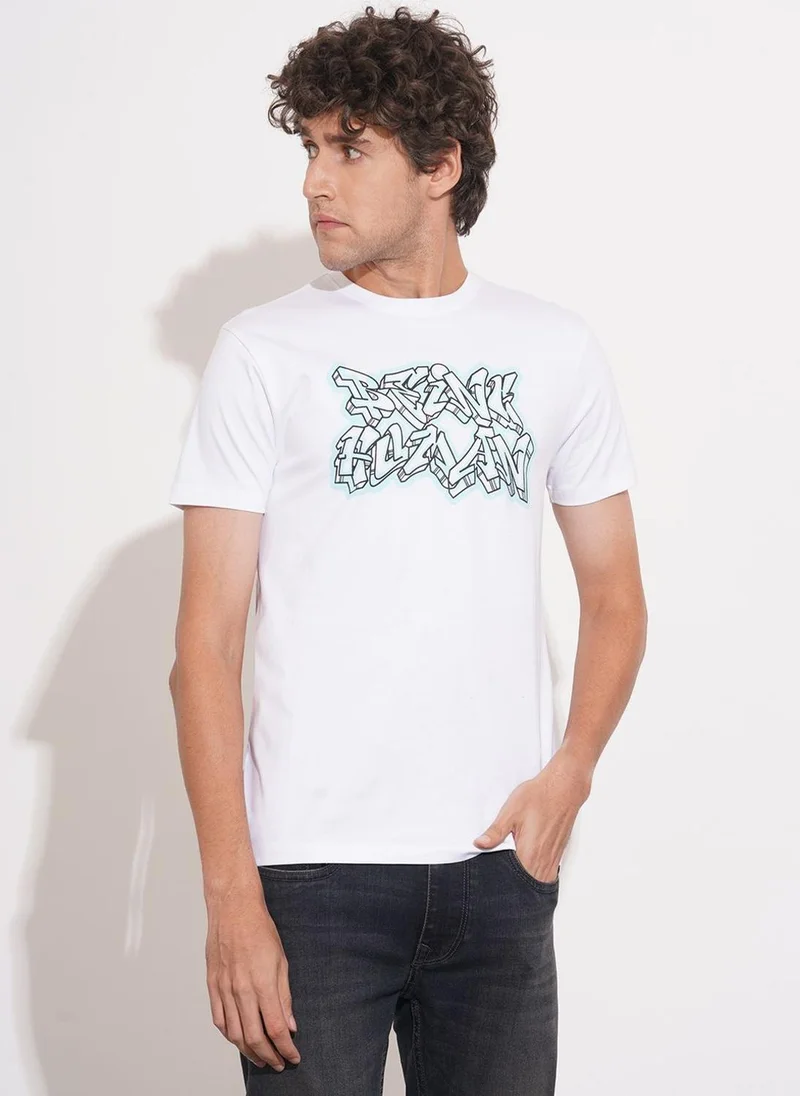 بيينغ هيومان Printed Round Neck Pure Cotton Regular Fit T-shirt