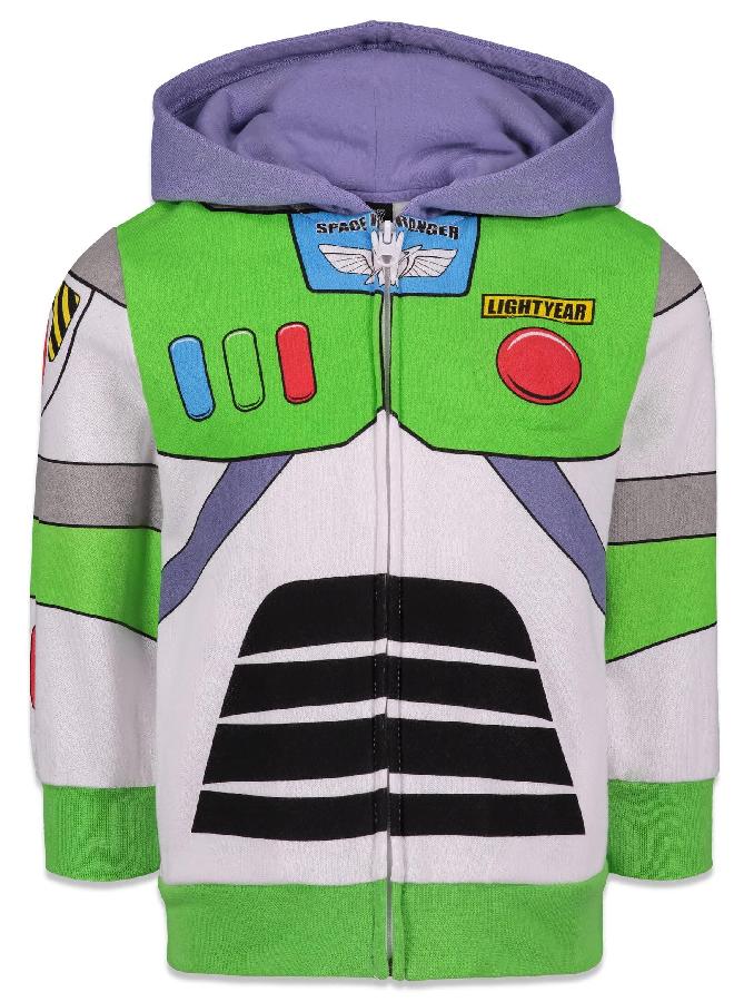Disney Pixar Disney Pixar Toy Story Buzz Lightyear Toddler Boys Fleece iTalk Zip Up Hoodie Singing Sound Chip Green 5T  - Image 4