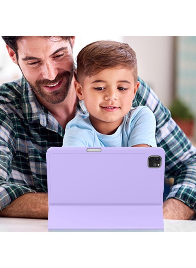 جاجيك Chic iPad Pro 11 Inch Case 2024 (5th Gen, M4) (Clove Purple) – Lightweight Smart Protective Cover with Built-in Pencil Slot, USB-C Pencil Charging Support, Auto Wake/Sleep Feature, Touch ID Access, Magnetic Foldable Trifold Stand for Desk or Travel - Image 5