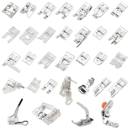 TOVOT 32 PCS Domestic Sewing Machine Presser Feet Set for Singer, Brother, Janome and Kenmore,Babylock, Low Shank Sewing Machines - Image 3