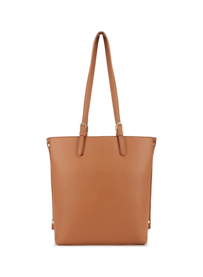 Fastrack Mood Muse Laptop Tote for Women| Faux Leather Handbag With Padded 14-Inch Laptop Compartment | Spacious Interior With Multiple Pockets | Trendy Women's Handbags | Shoulder Bags For Girls - Image 5