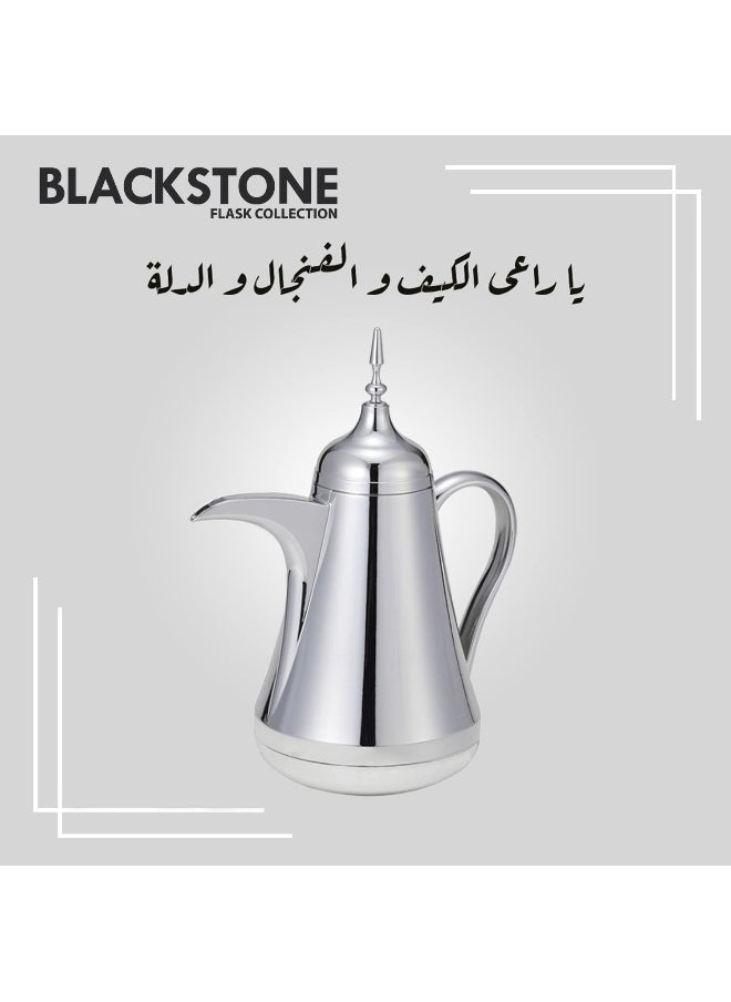 BLACKSTONE 1.0L Arabic Vacuum Flask Leakproof Thermos for Tea or Coffee Silver  - Image 3