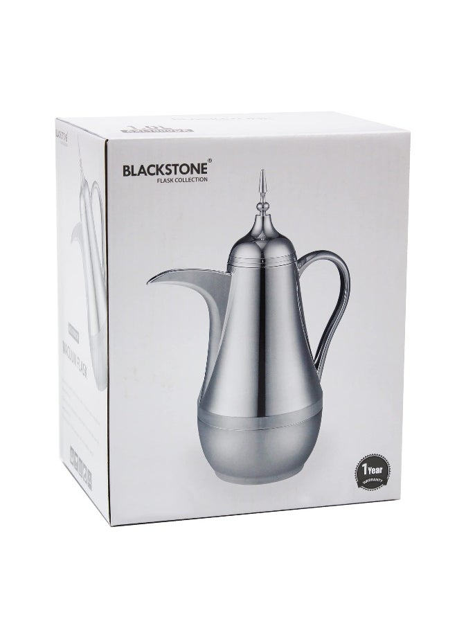 BLACKSTONE 1.0L Arabic Vacuum Flask Leakproof Thermos for Tea or Coffee Silver  - Image 4