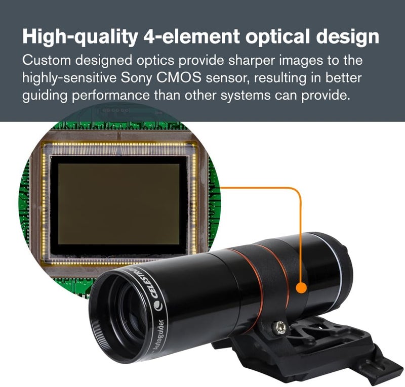 سلسترون ملحق تلسكوب Celestron StarSense Autoguider للتلسكوبات الحاسوبية؛ يوفر توجيهًا أوتوماتيكيًا في غضون 3 دقائق، ودقة عالية في تحديد الأهداف والتصوير الفلكي - Image 5