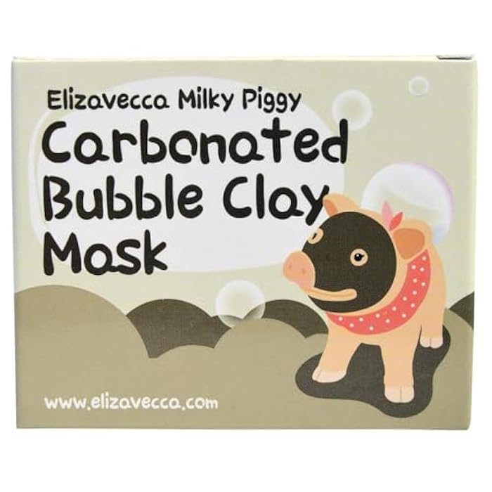 Elizavecca Milky Piggy Carbonated Bubble Clay Mask 100g, Damage Control, Skin Exfoliating, Pore Tightening - Image 2