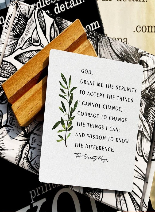 IYEZH Inspirational Quote Country the Serenity Prayer Wooden Plaque Sign Desk Decor Rustic Christian Desk Sign Decor for Home Office 4 x 4 Inches - Image 3
