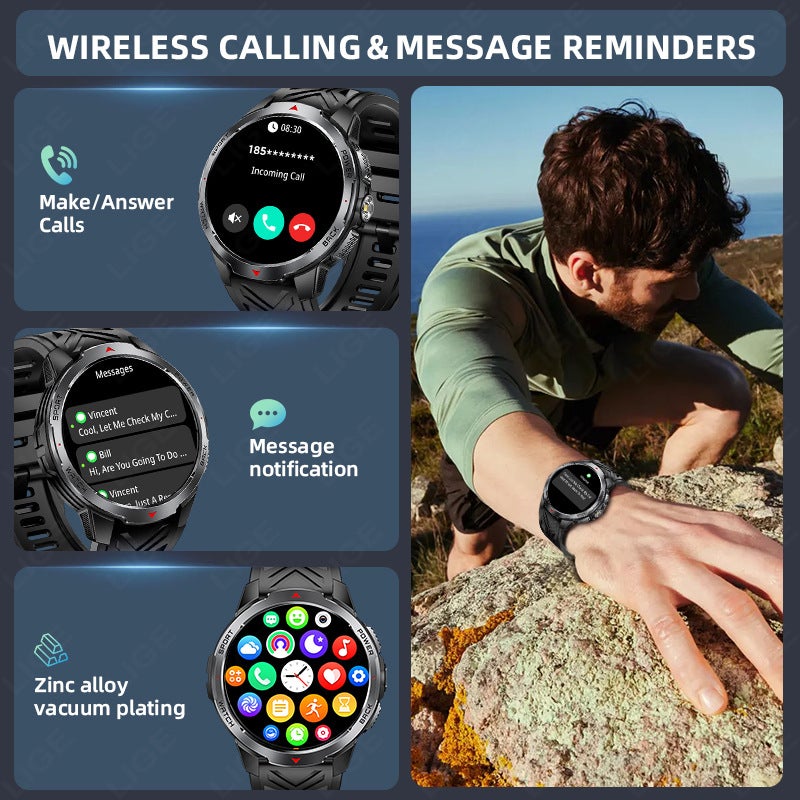 New Product Kt88 Smart Watch Hd Large Screen Flashlight Multi-Sport Health Monitoring Waterproof Watch - Image 5