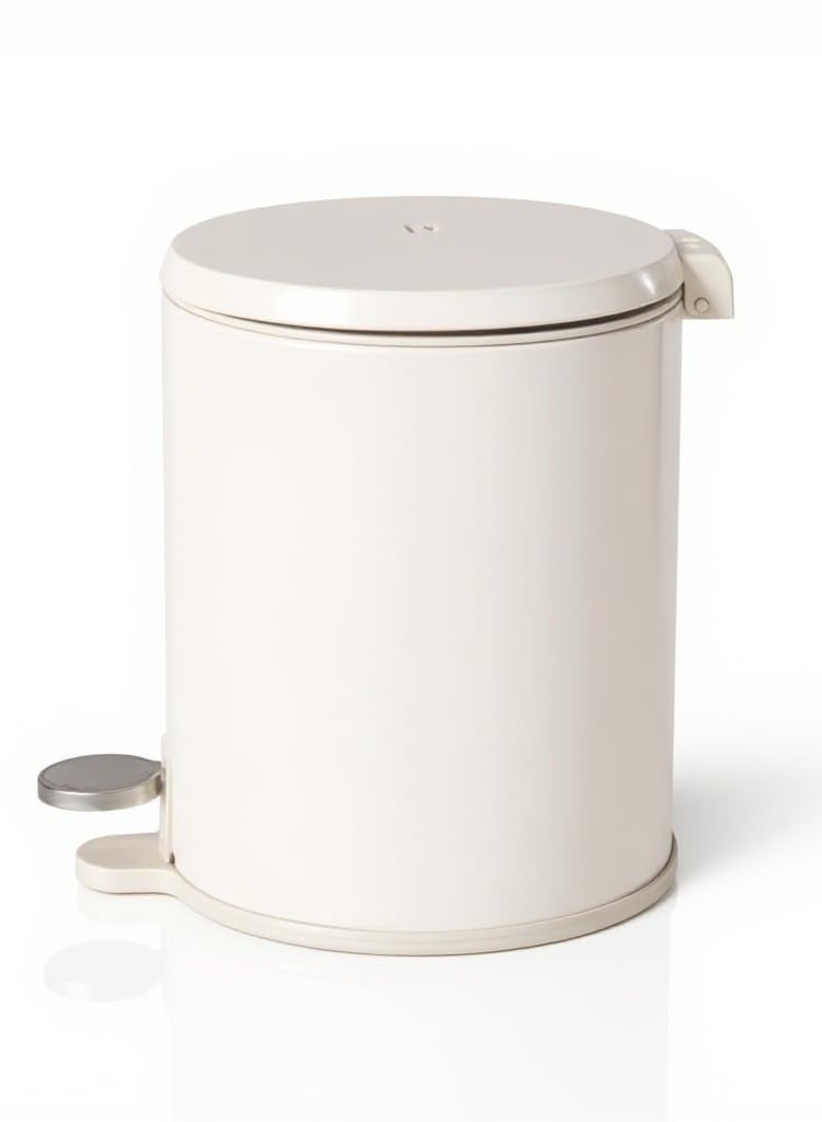 Primanova Stainless Steel Wastebin With Lid Soft Close And Inner Basket For Easy Garbage Removal Be Used In Home, Kitchen,Office And Bathroom 6 Liter(Beige) - Image 3