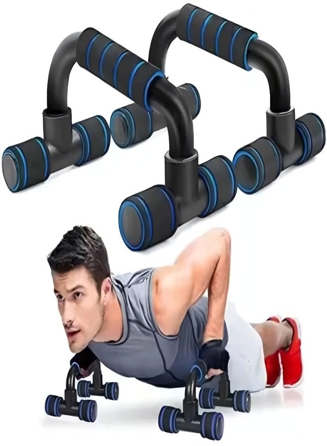Shopeleven Ergonomic Push-Up Stands with Foam-Grip Handles - Non-Slip Workout Bars for Upper Body Training at Home or Gym - Image 2