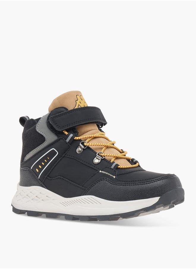 Kappa Boys Colourblock Lace Detail Sports Shoes with Hook and Loop Closure  - Image 1