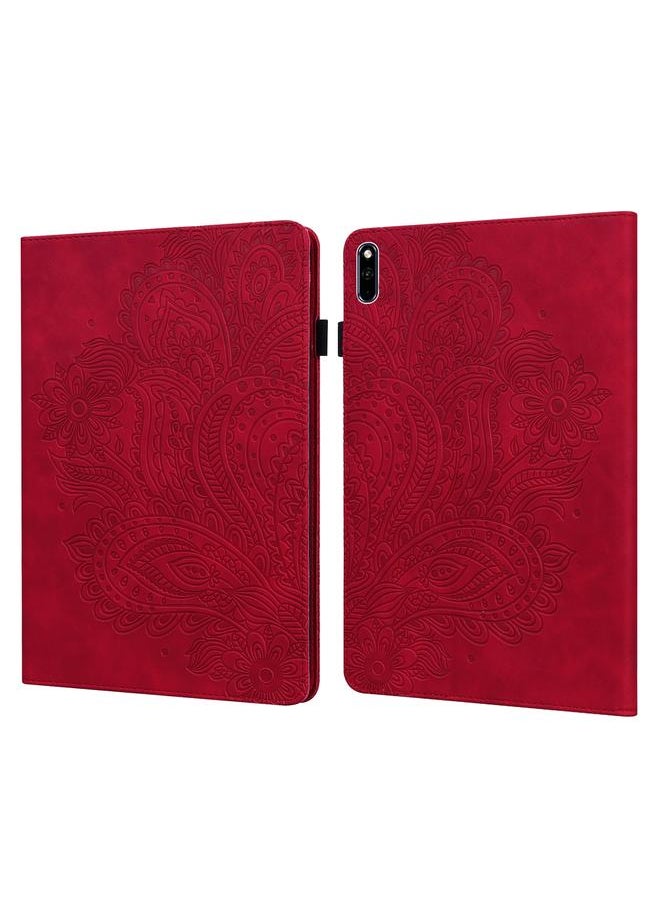 Zaboon - Case For Huawei MatePad 10.4 Peacock Embossed Pattern TPU + PU Horizontal Flip Leather Case with Holder & Card Slots & Wallet & Sleep / Wake-up Function - Image 1