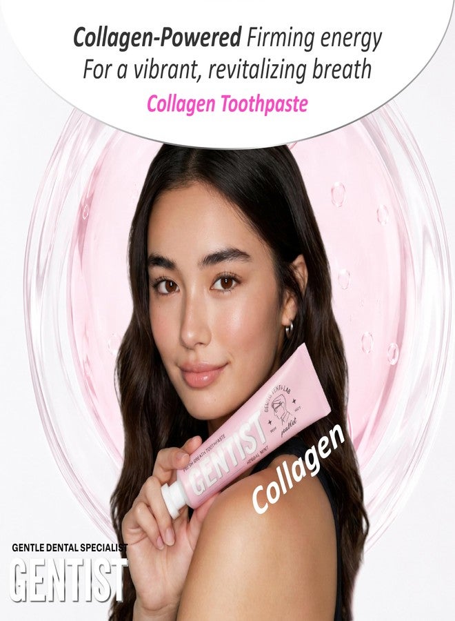 MEDIAN GENTIST Fresh Breath Toothpaste with Collagen - Fluoride Free, 13-Hour Freshness & 90% Bad Breath Reduction, Hydroxyapatite & Green Tea, Clean Formula, Cooling Mint & Herb Flavor, 3.5 OZ - Image 3