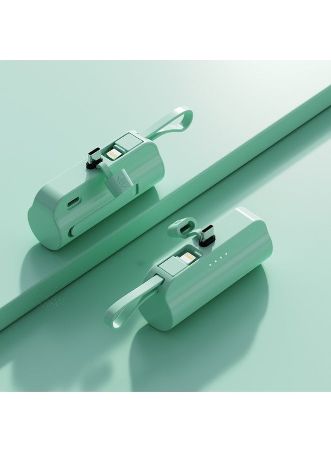 Mini Pocket 10000mAh Capsule Power Bank with Built-in Phone Stand (Type-C Version Includes Apple Charging Cable) - Image 1