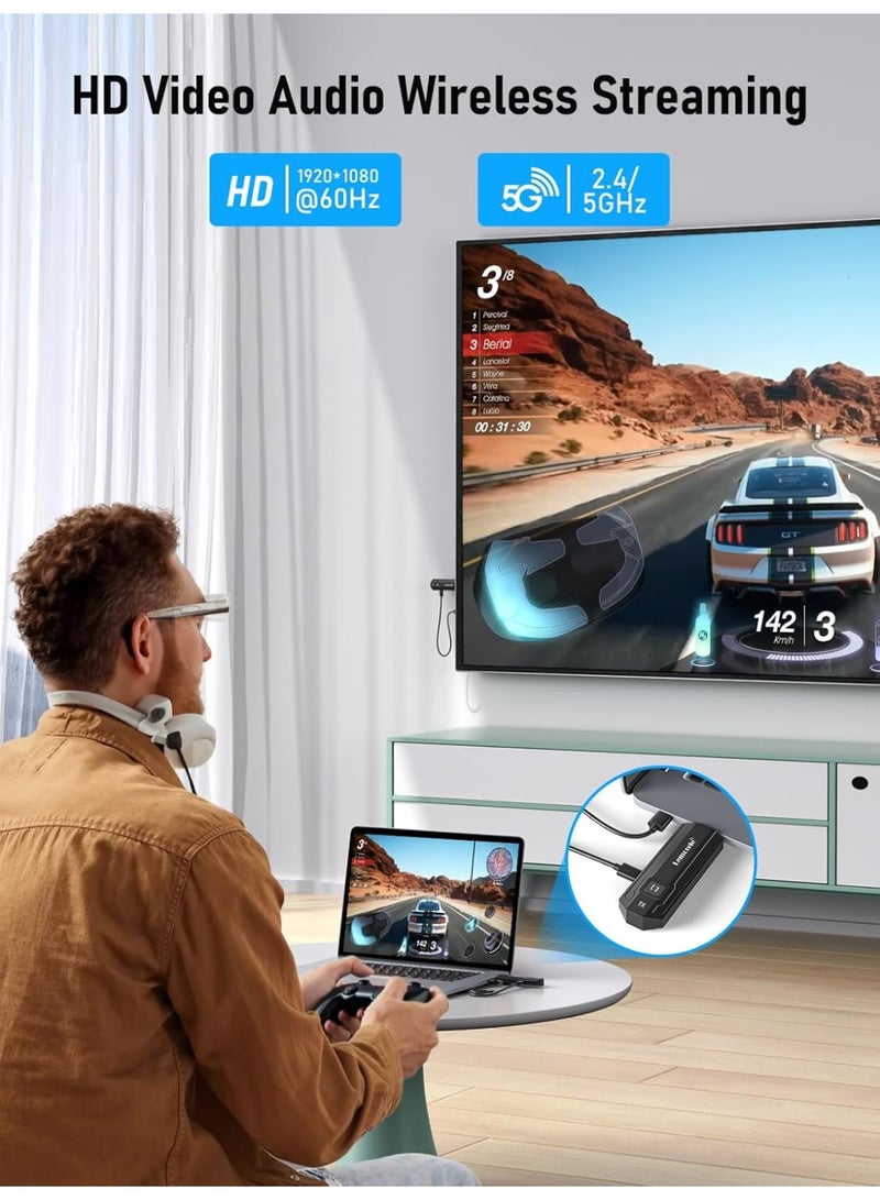 Lemorele HDMI Wireless Transmitter and Receiver, Lemorele 1080P Wireless HDMI Extender 5G Streaming Video to Monitor/Projector/HDTV for Home Theater, Office Meeting, Lecture, Education - Image 5