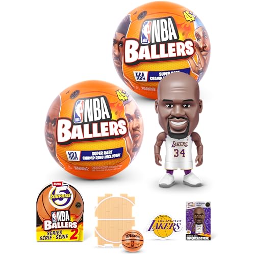 5 Surprise NBA Ballers Series 2 by ZURU, Licensed NBA Collectible, Surprise Unboxing Basketball Collectible Sports Toy for Boys, Ages 3 and up (2 Capsules) - Image 1