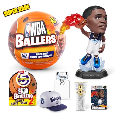 5 Surprise NBA Ballers Series 2 by ZURU, Licensed NBA Collectible, Surprise Unboxing Basketball Collectible Sports Toy for Boys, Ages 3 and up (2 Capsules) - Image 3