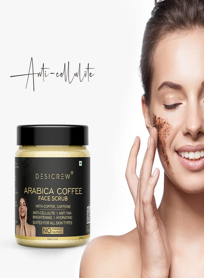 Desicrew Arabica Coffee Face Scrub With Coffee, Caffeine And Cocoa Butter For Face 100 Gm Scrub (100 g) - Image 4